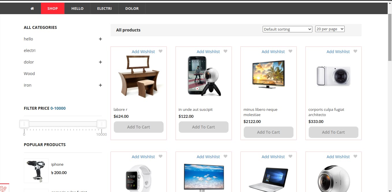 Laravel Ecommerce