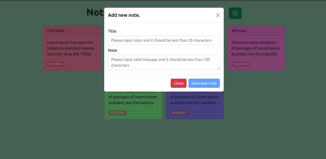 Vue Notes App